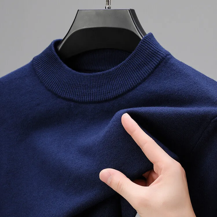 Men's cashmere sweater with bottom hem