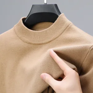 Men's cashmere sweater with bottom hem