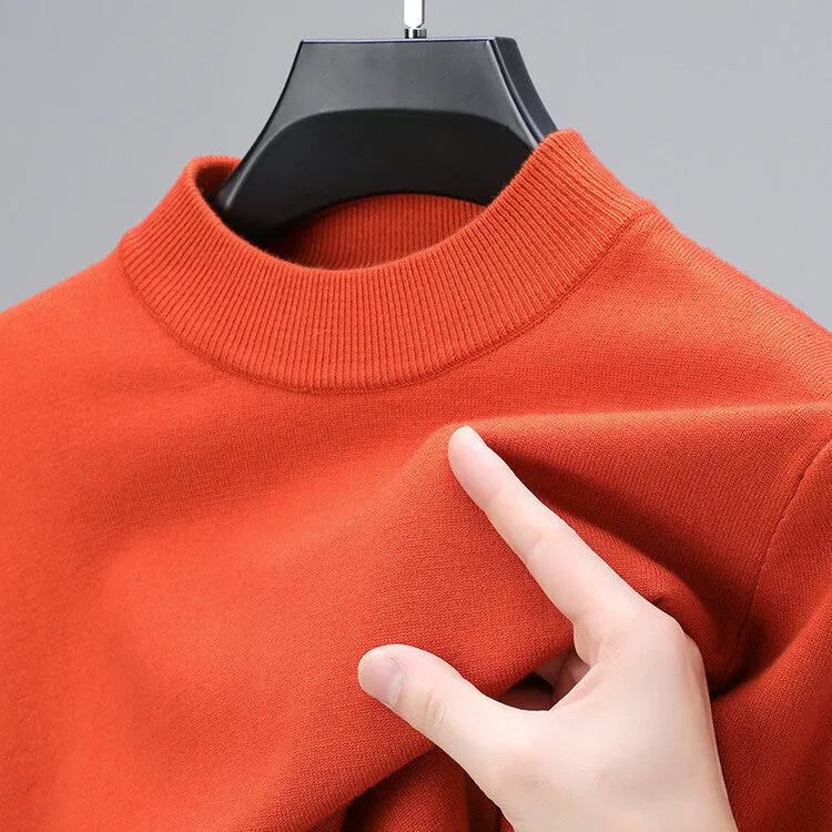 Men's cashmere sweater with bottom hem