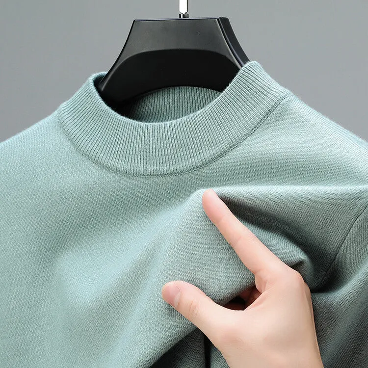 Men's cashmere sweater with bottom hem