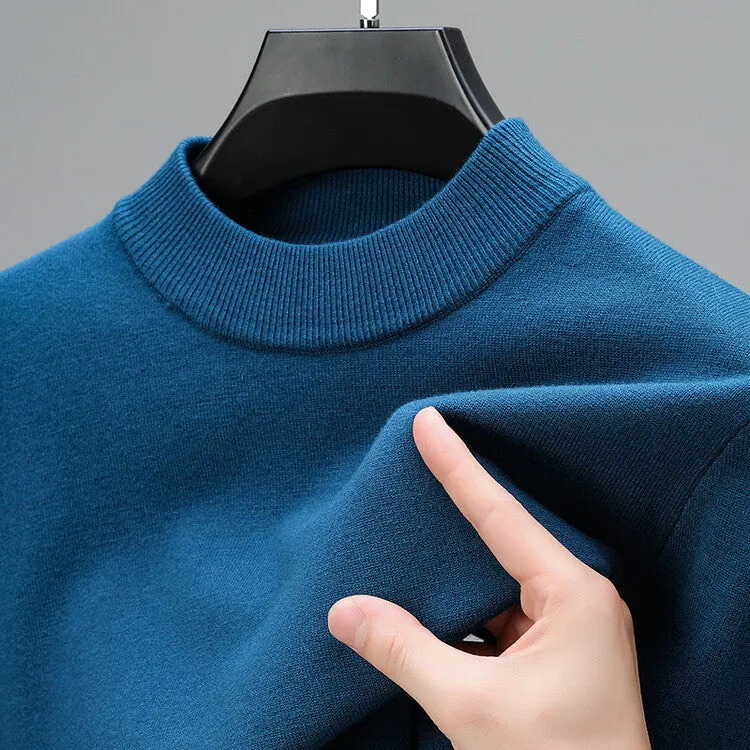 Men's cashmere sweater with bottom hem