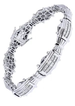 Mens Diamond Bracelet White Gold| 1.92 Carats| 31.79 Grams