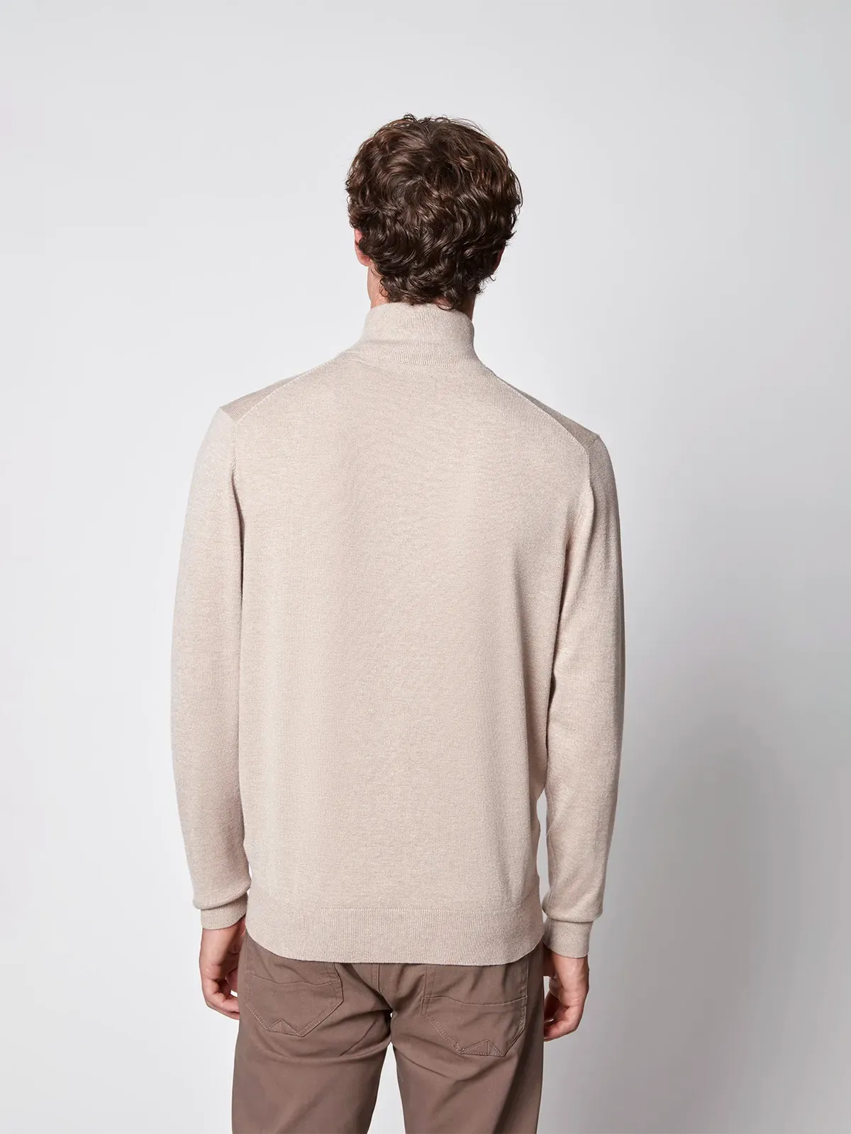 Men's Half-zip Cashmere Touch Sweater