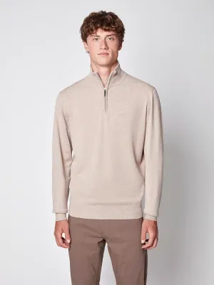 Men's Half-zip Cashmere Touch Sweater