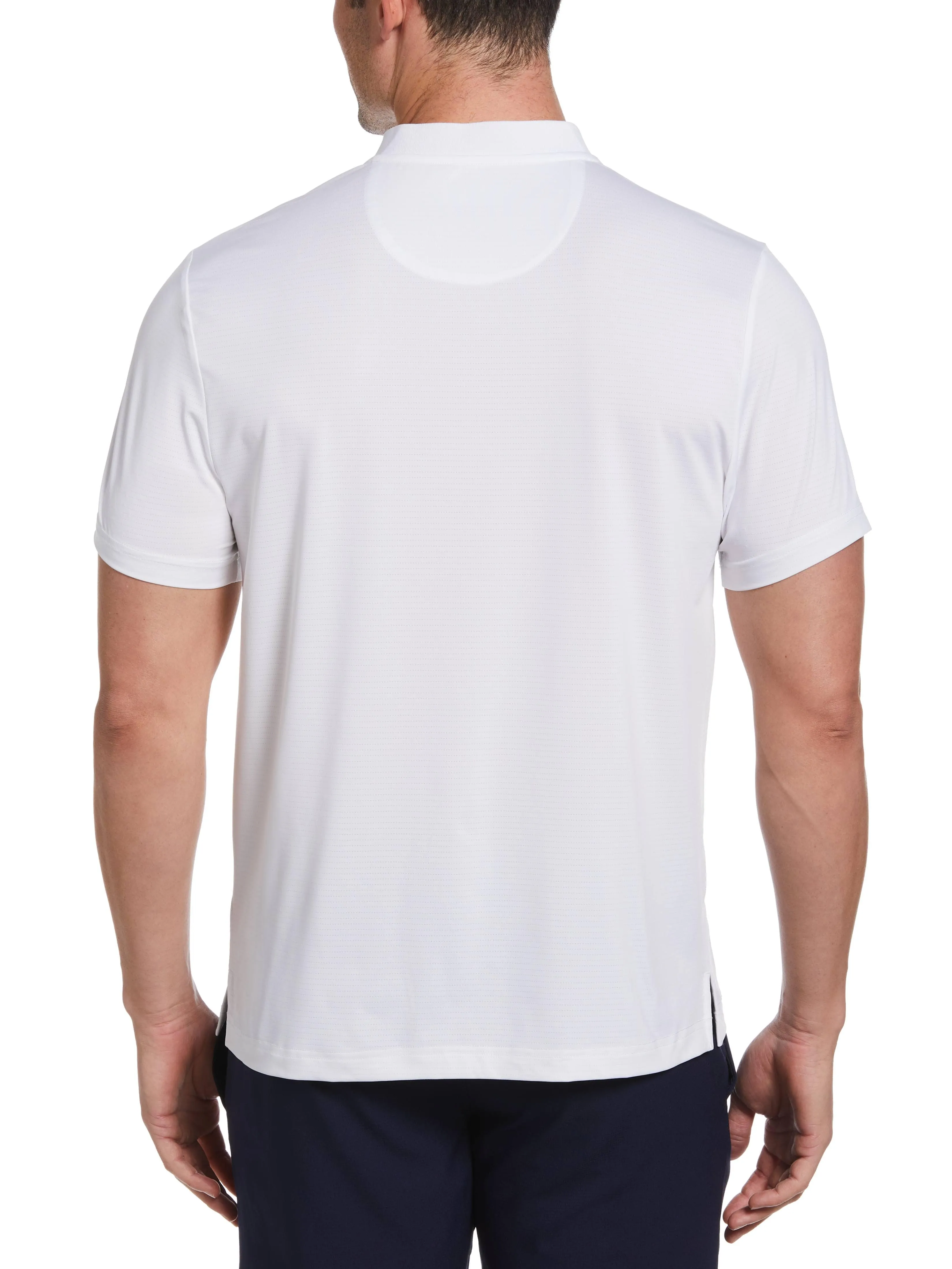 Men's Pinhole Mesh Edge Tennis Polo