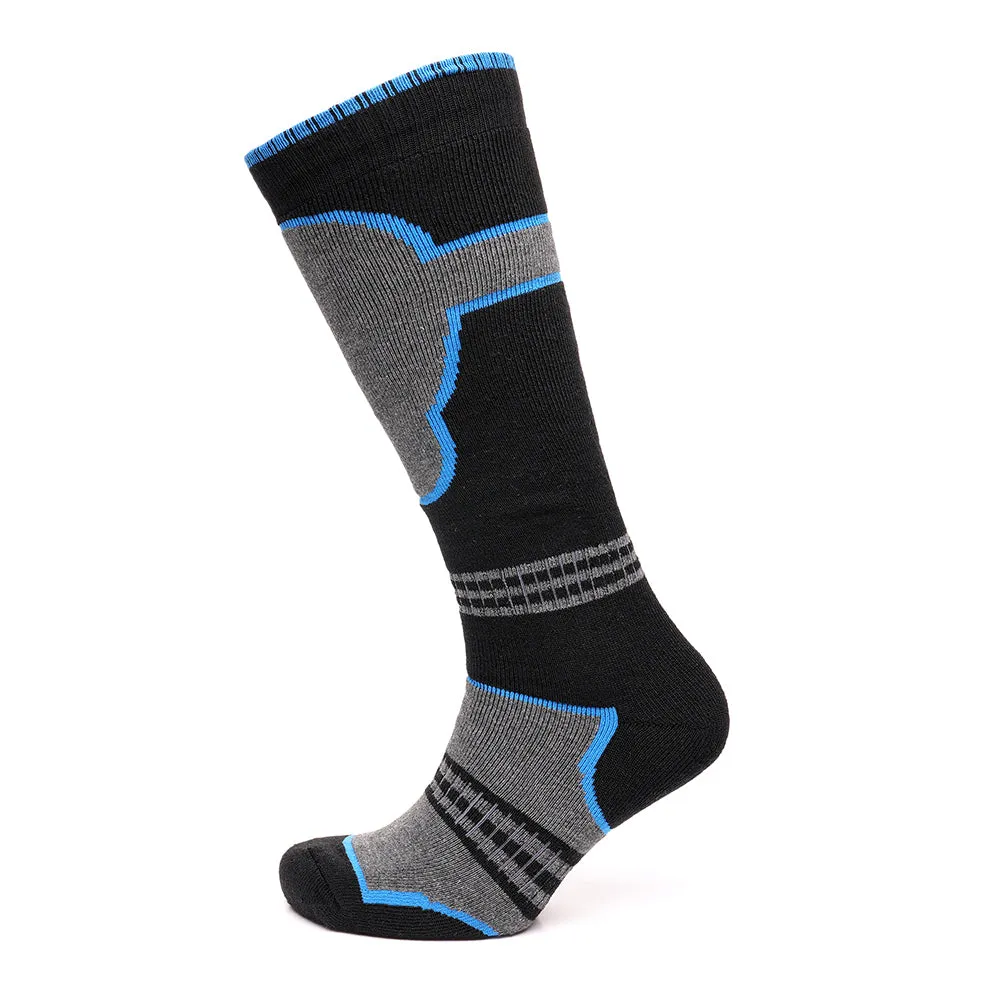 Men's Ski Socks 4 Pairs Knee Length Thermal Outdoor Snowboarding - UK 6-11