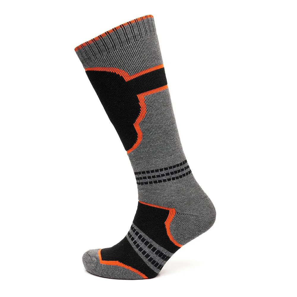 Men's Ski Socks 4 Pairs Knee Length Thermal Outdoor Snowboarding - UK 6-11
