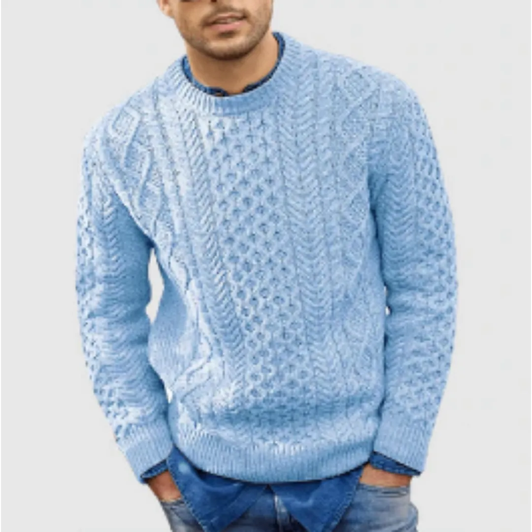 Men's Winter Warm Cable Knit Sweater| Long