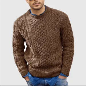 Men's Winter Warm Cable Knit Sweater| Long