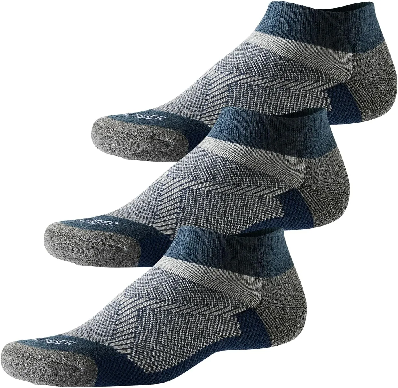 MERINO WOOL CUSHIONED RUNNING ANKLE SOCKS 3PACK