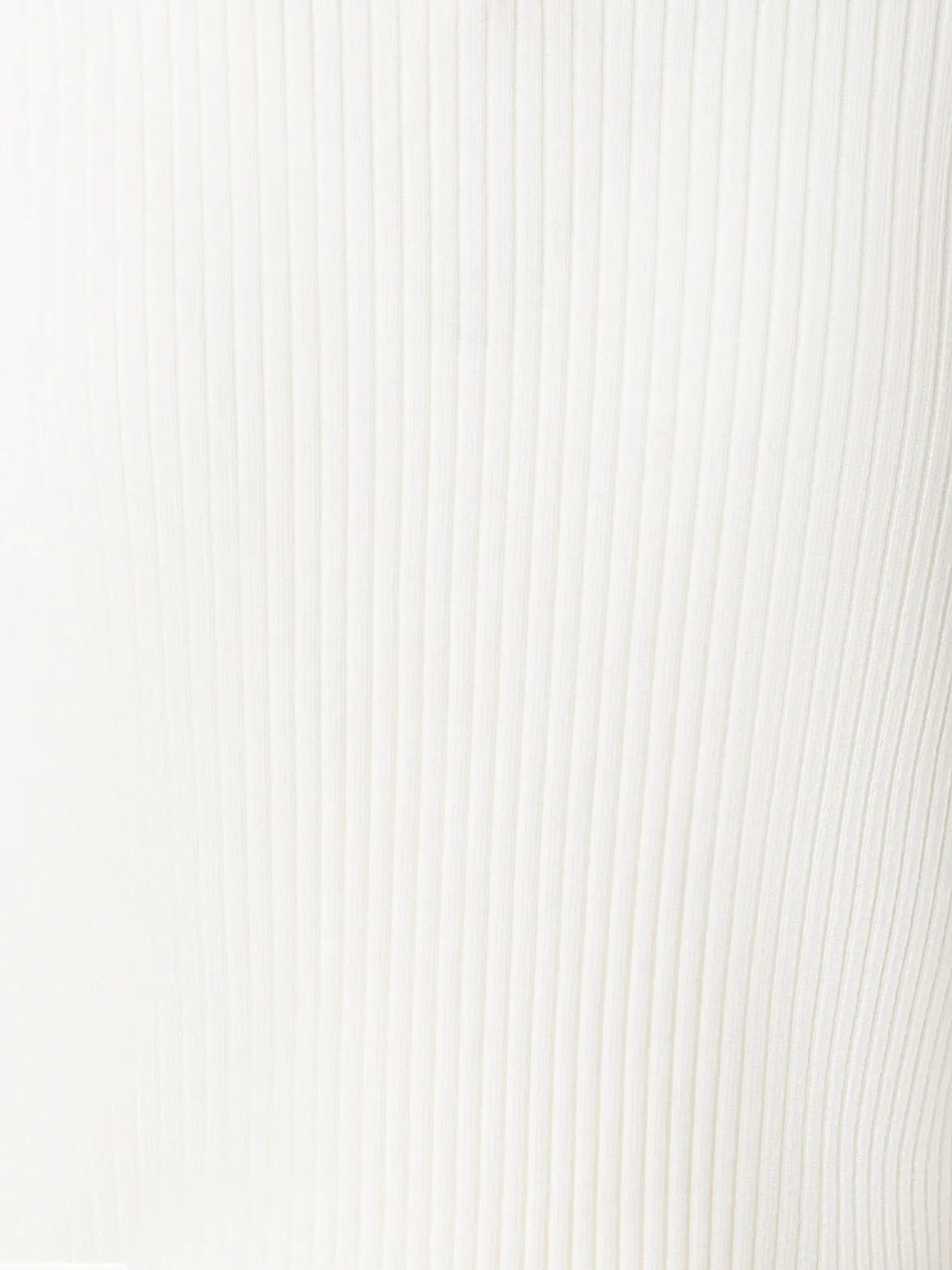 Merino Wool Knit Ruffle Mock Neck Sweater