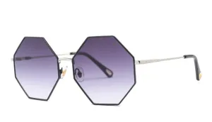 MEROAFLY 2019 New Big Frame Hexagon Gradient Color Designer Glasses