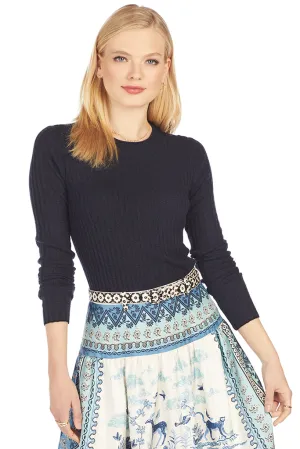 Microstripe Crew (Deep Azul/Coastal)