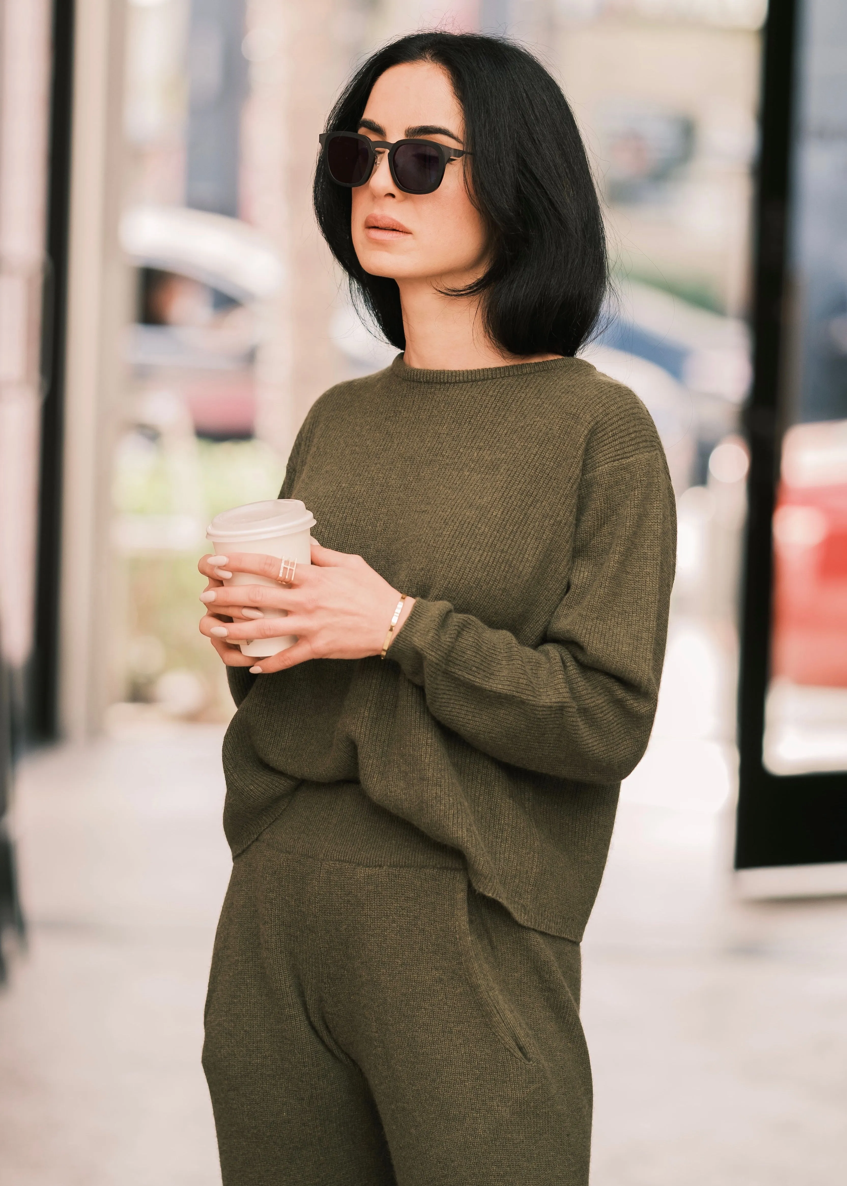 Milk Boutique Cashmere Jogger Set (Loden)
