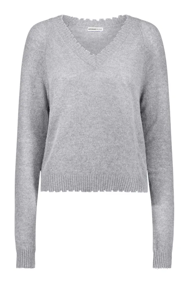 Minnie Rose Distressed Sweater