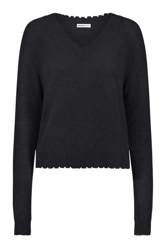 Minnie Rose Distressed Sweater