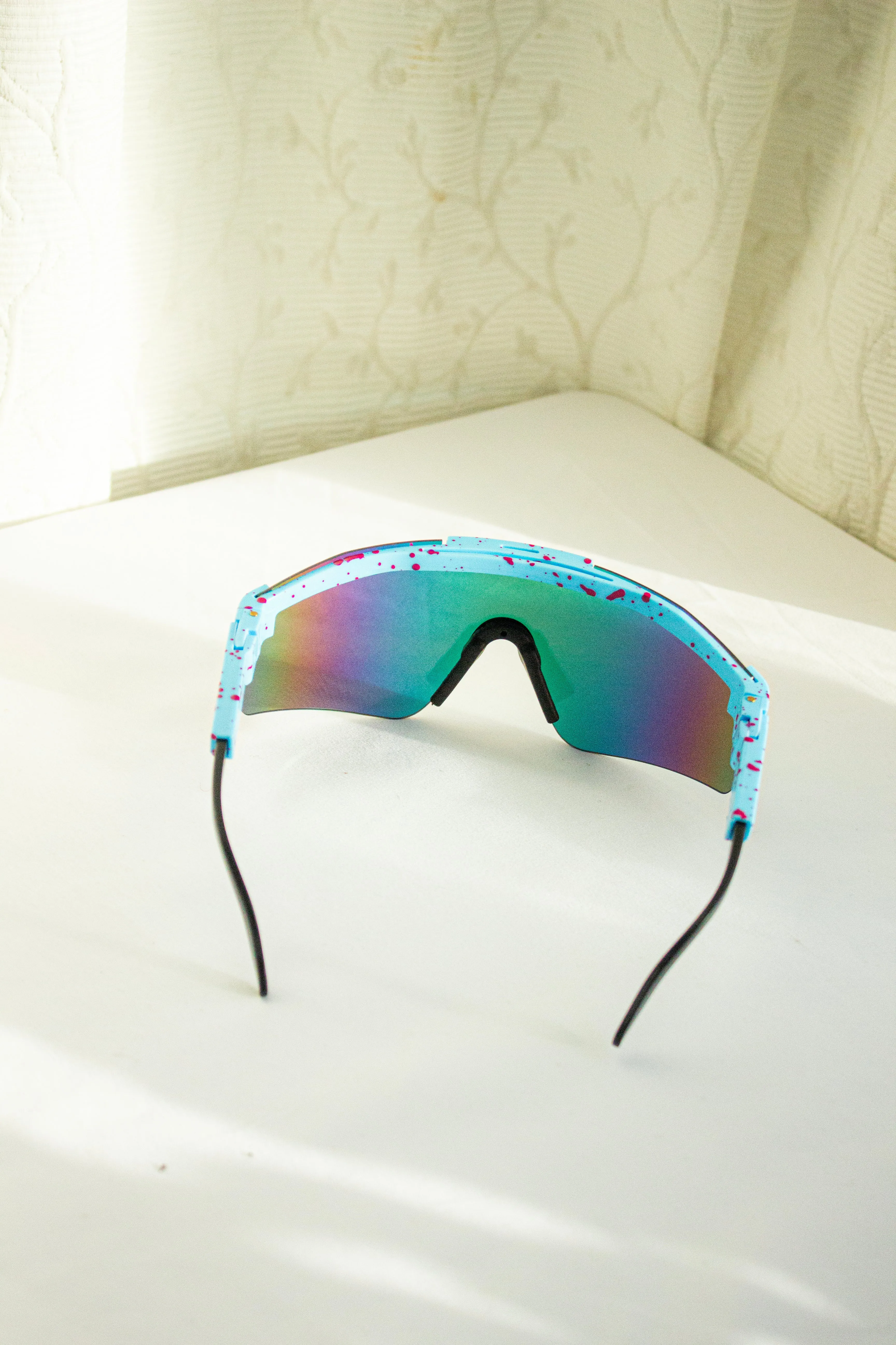 Mirrored Oversize Ski Style Visor Sunglasses
