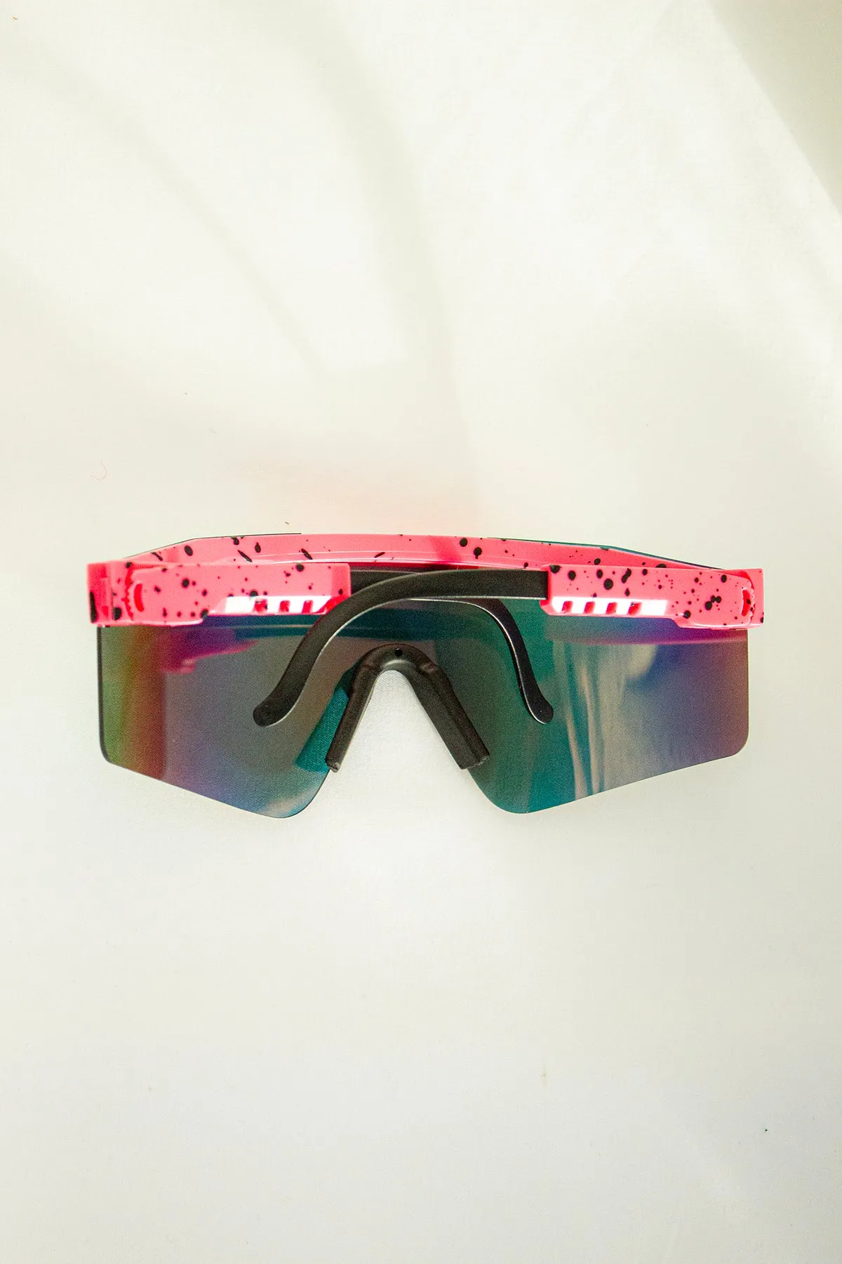 Mirrored Oversize Ski Style Visor Sunglasses