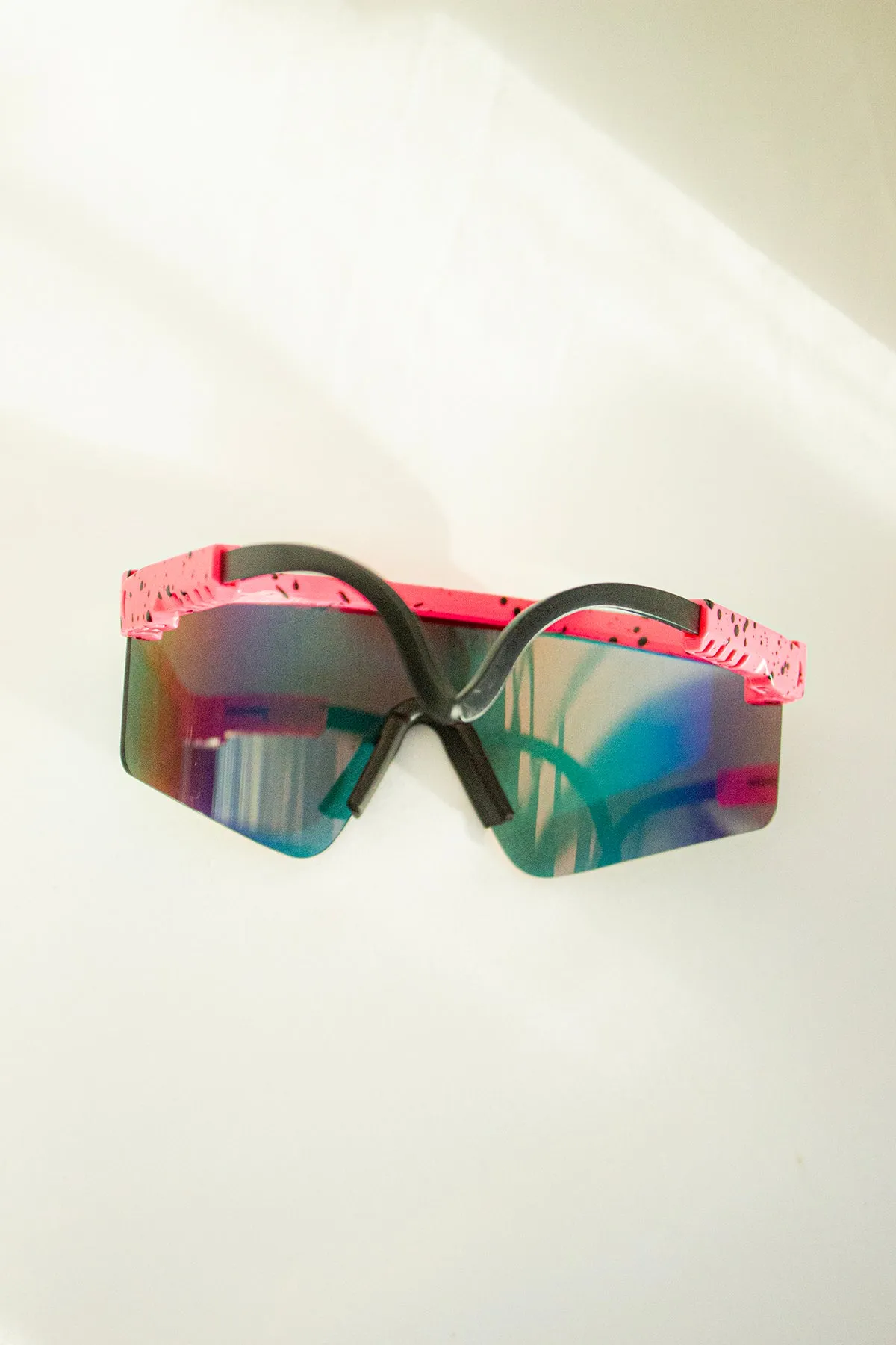 Mirrored Oversize Ski Style Visor Sunglasses