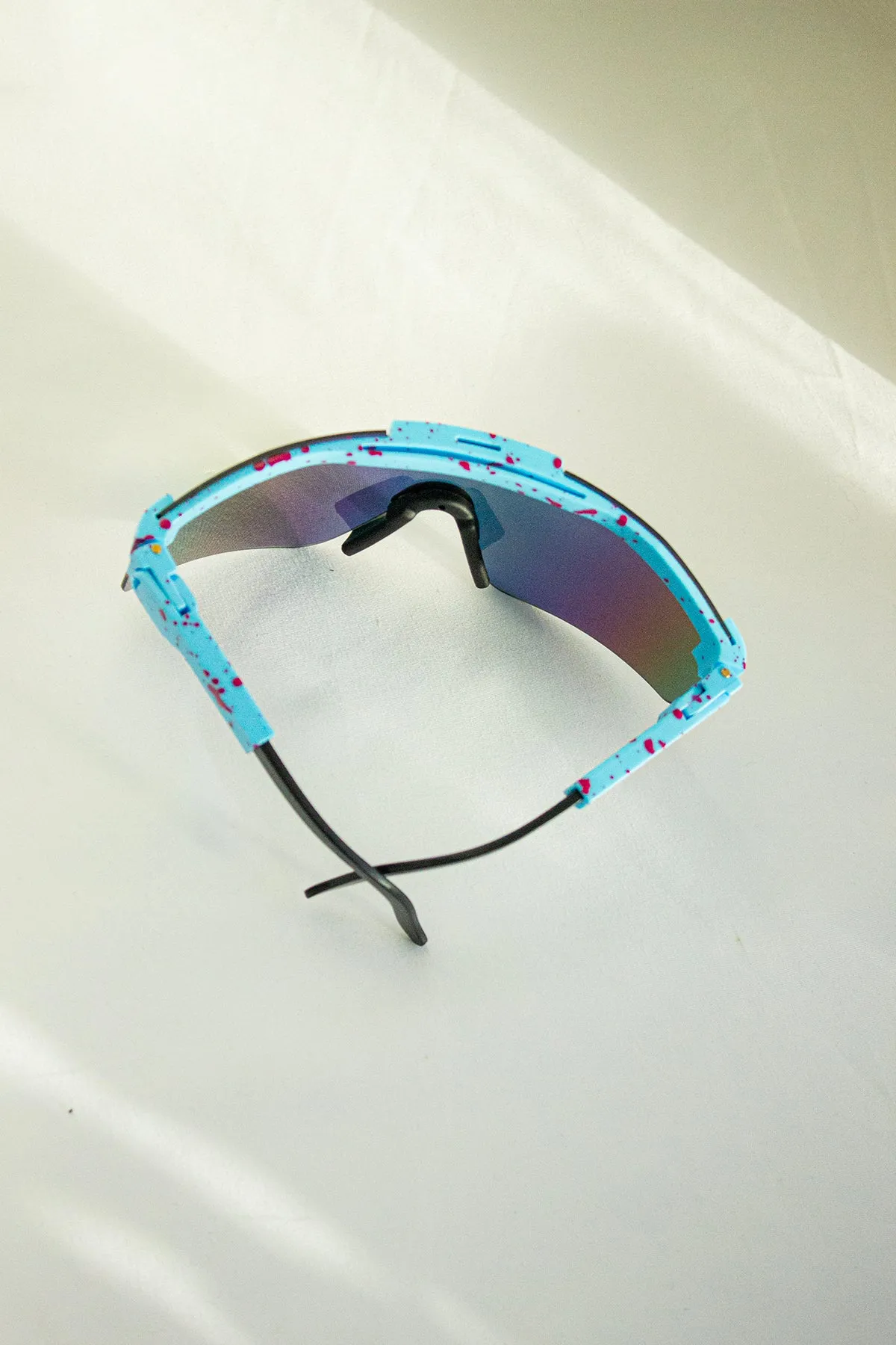 Mirrored Oversize Ski Style Visor Sunglasses