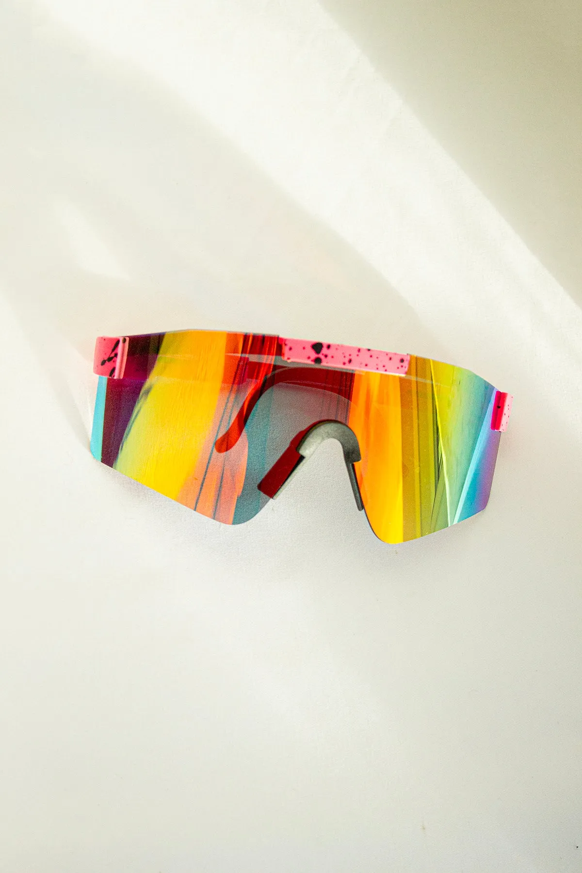 Mirrored Oversize Ski Style Visor Sunglasses