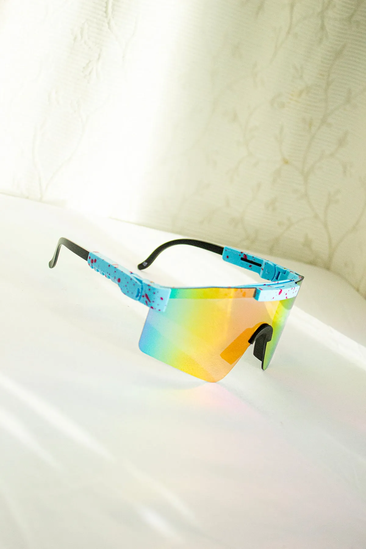 Mirrored Oversize Ski Style Visor Sunglasses