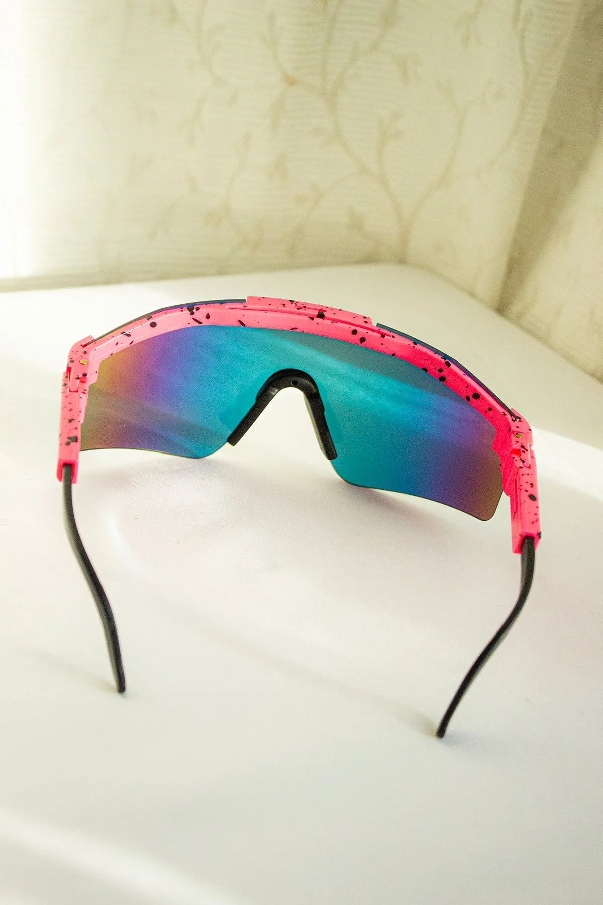 Mirrored Oversize Ski Style Visor Sunglasses