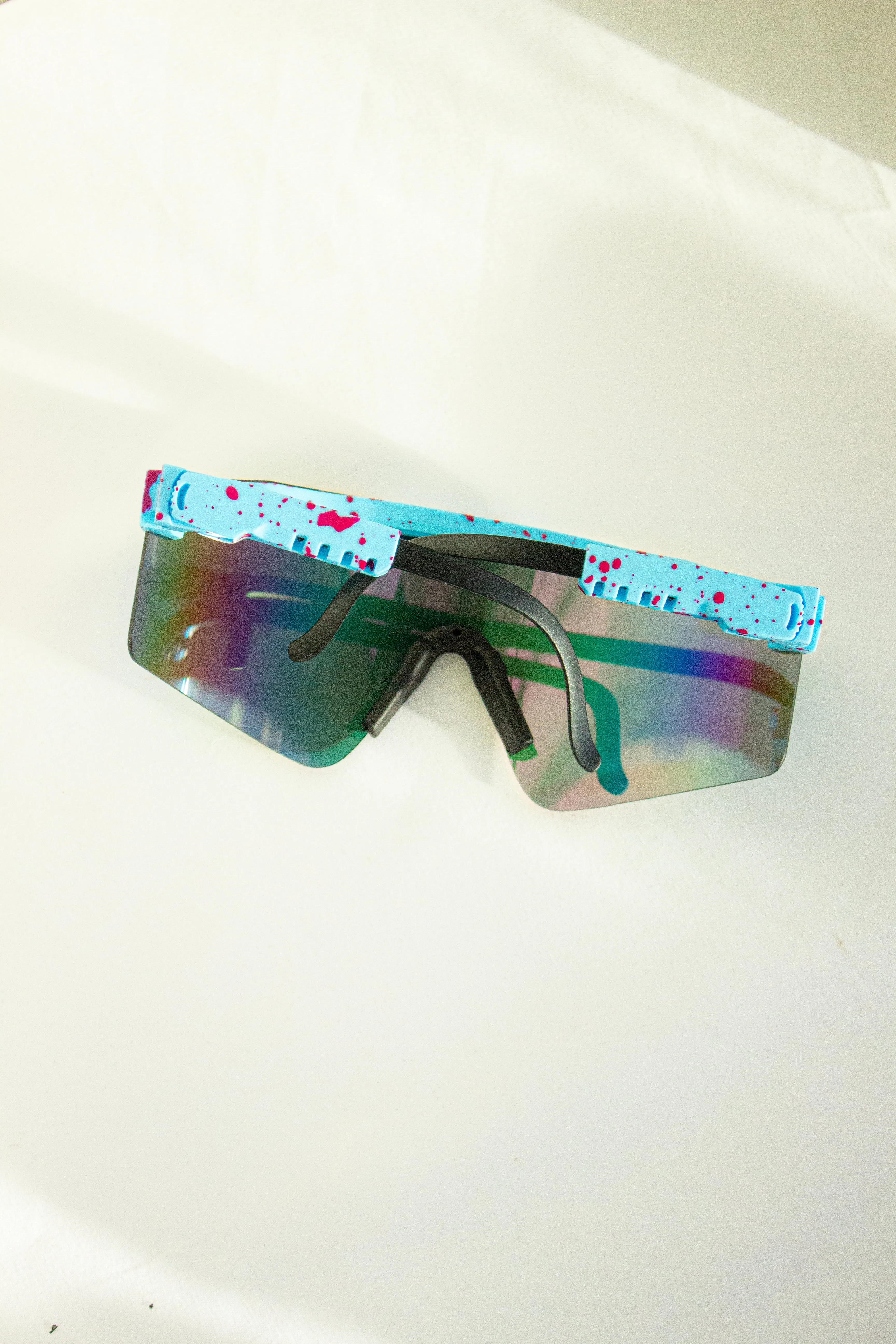 Mirrored Oversize Ski Style Visor Sunglasses