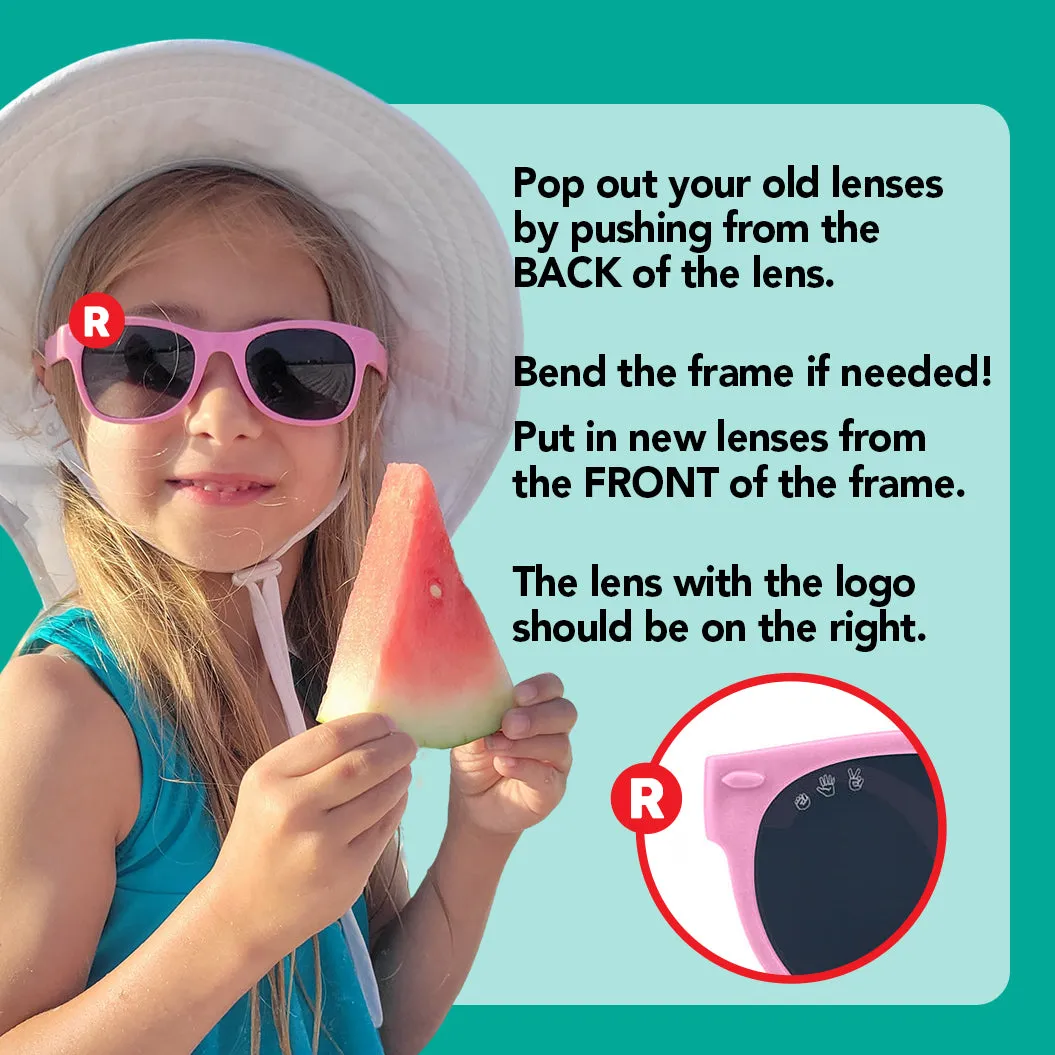 Mirrored Purple Replacement Lens Set | Square
