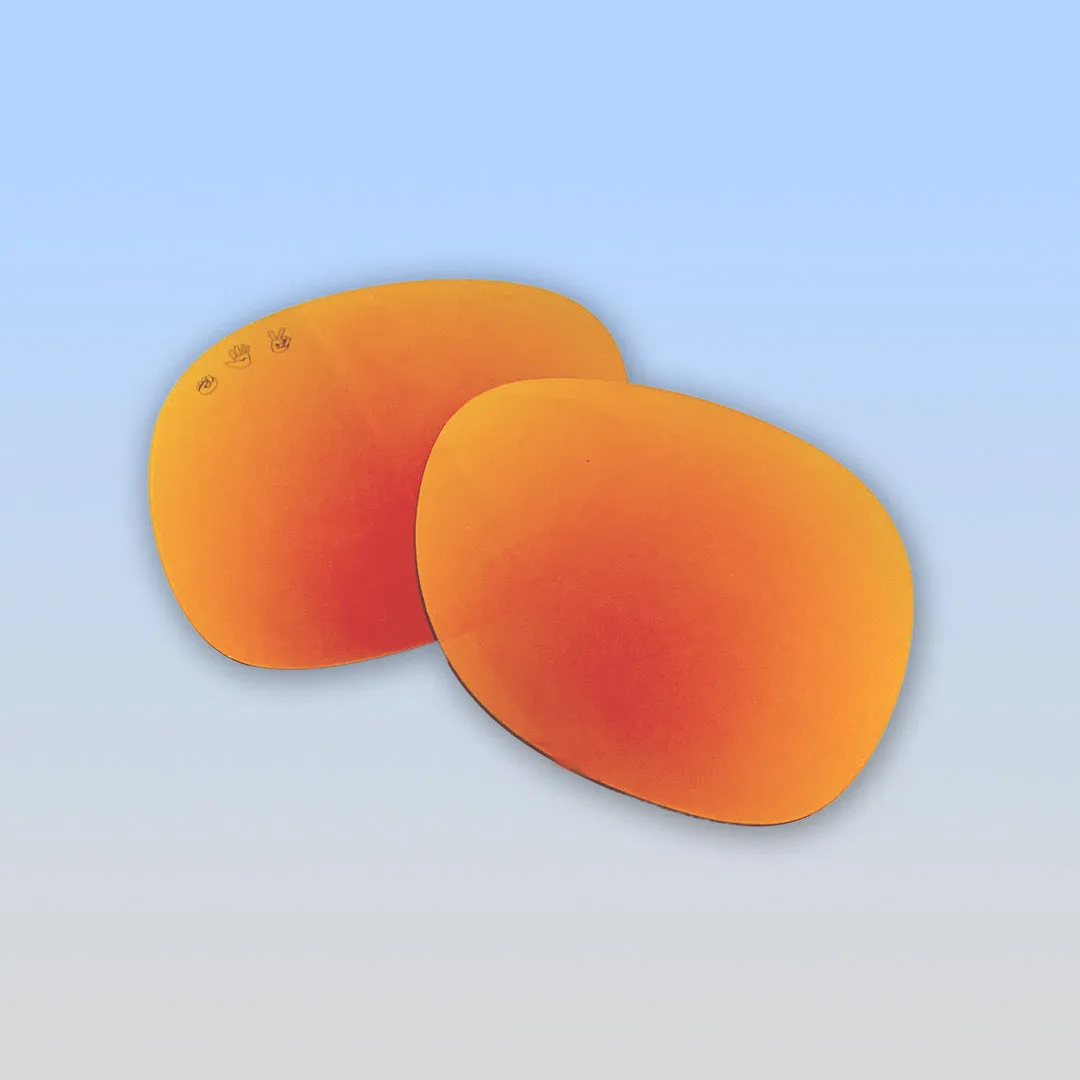 Mirrored Red Replacement Lens Set | Square