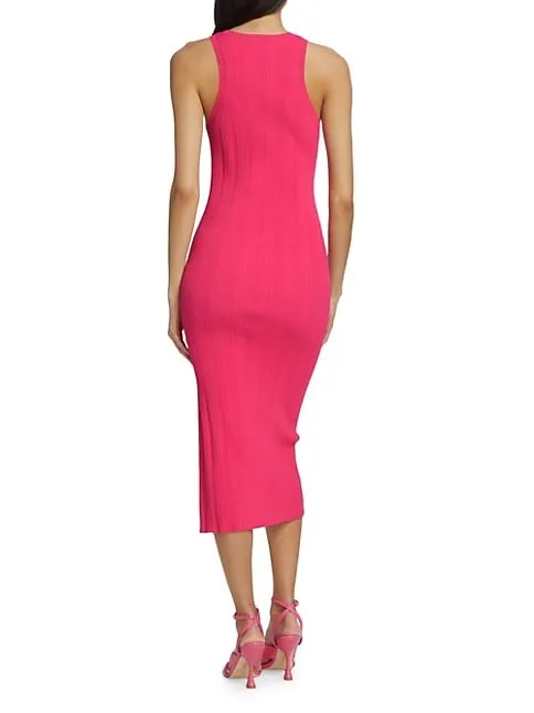 Mixed Rib Cutout Tank Dress