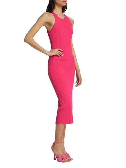 Mixed Rib Cutout Tank Dress