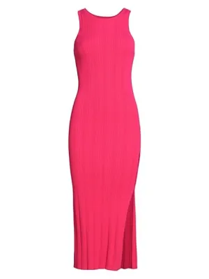 Mixed Rib Cutout Tank Dress