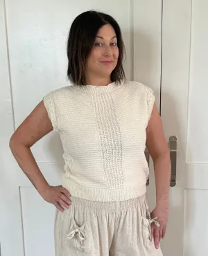 Mock Neck Cable Knit Sweater