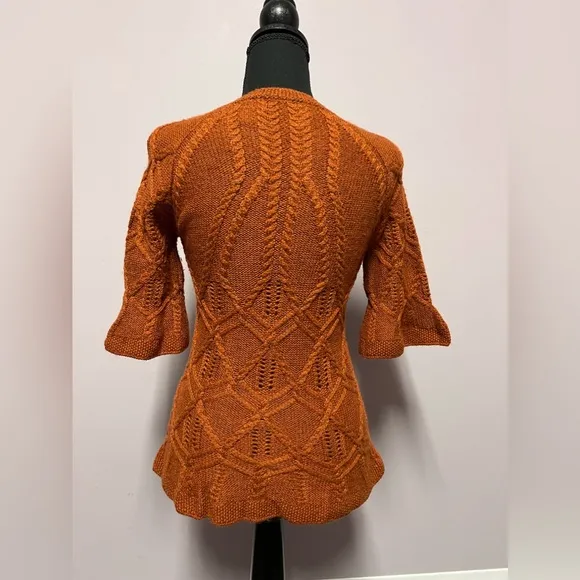 Moda WOOL Blend RUST Feminine SWEATER