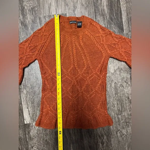 Moda WOOL Blend RUST Feminine SWEATER