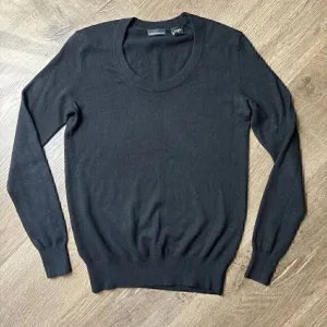 MODA International Black Silk Cashmere Sweater Size XS