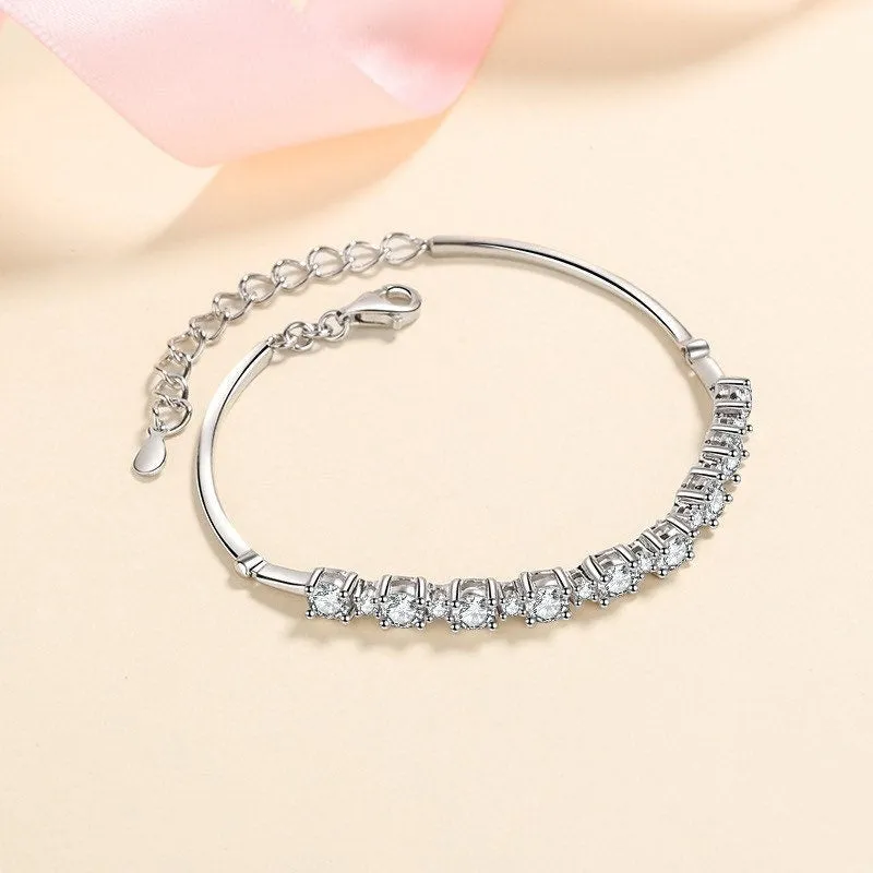 Moissanite Bracelet, Wedding Bracelets-Bride Bracelets-BM001