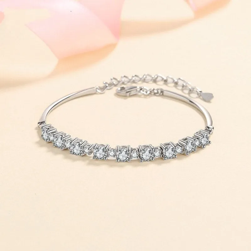 Moissanite Bracelet, Wedding Bracelets-Bride Bracelets-BM001