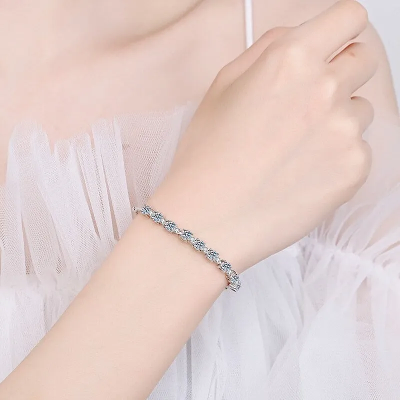 Moissanite Bracelet, Wedding Bracelets-Bride Bracelets-BM001