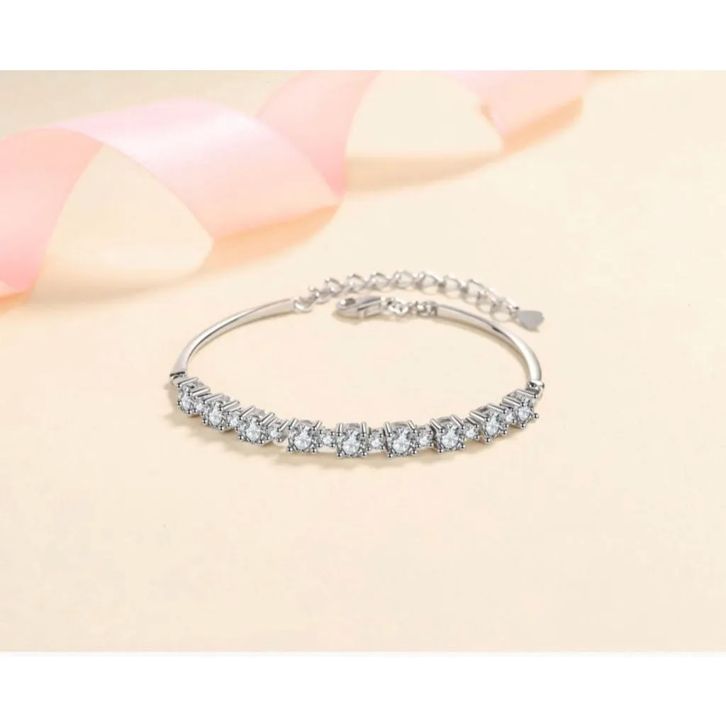 Moissanite Bracelet, Wedding Bracelets-Bride Bracelets-BM001
