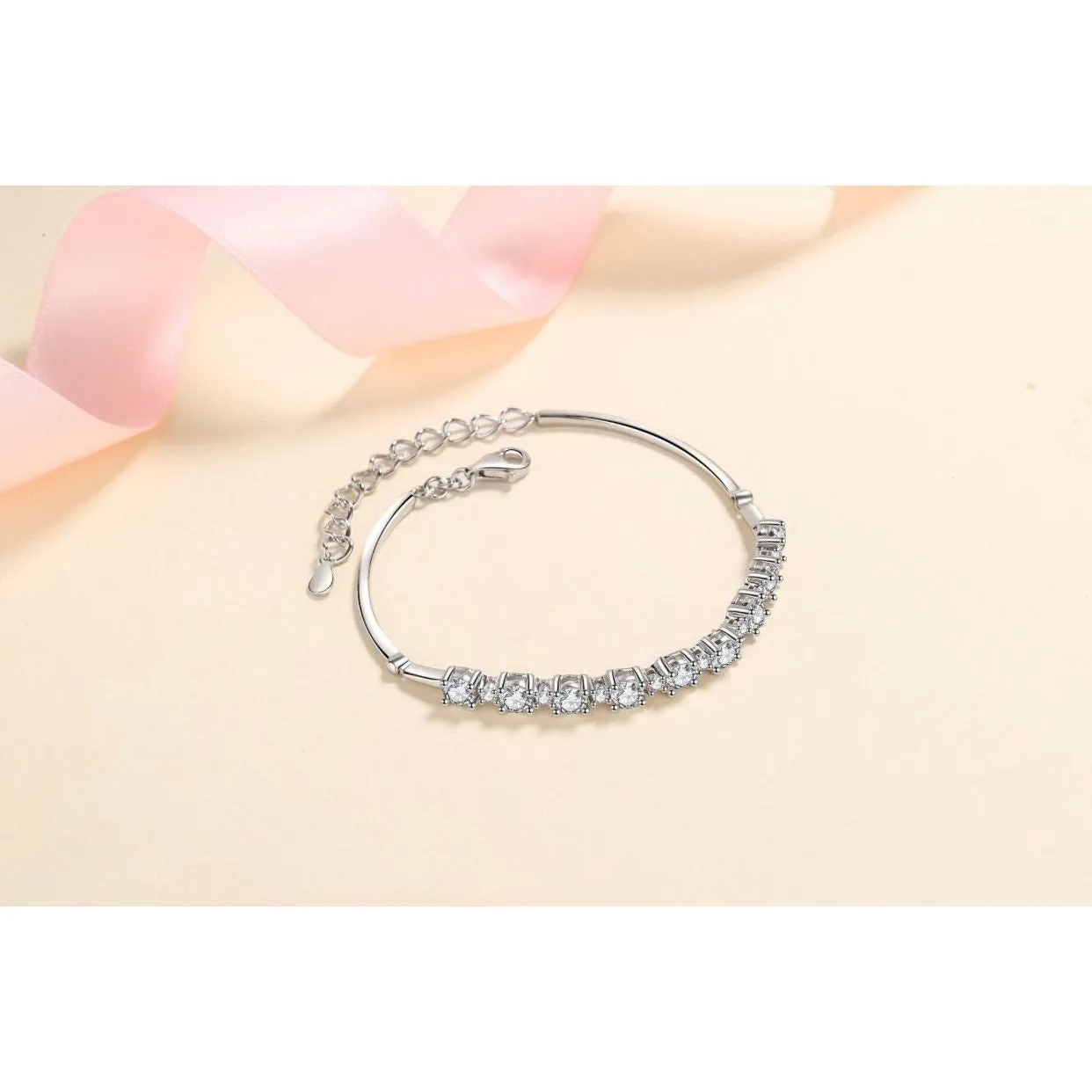 Moissanite Bracelet, Wedding Bracelets-Bride Bracelets-BM001