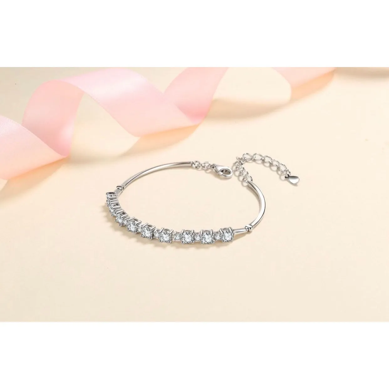 Moissanite Bracelet, Wedding Bracelets-Bride Bracelets-BM001