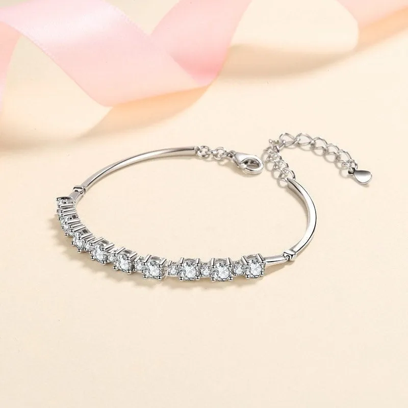 Moissanite Bracelet, Wedding Bracelets-Bride Bracelets-BM001