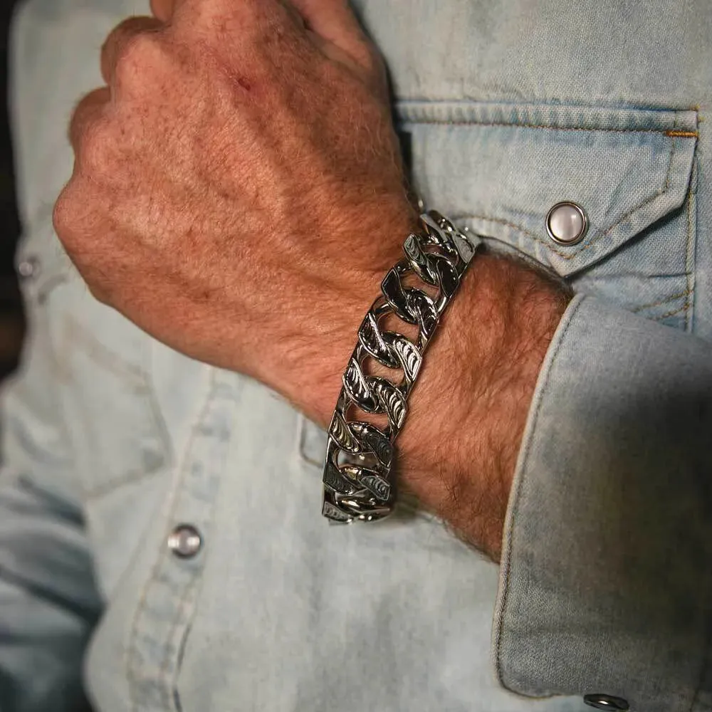 Montana Silversmiths Classic Western Large Cuban Link Bracelet