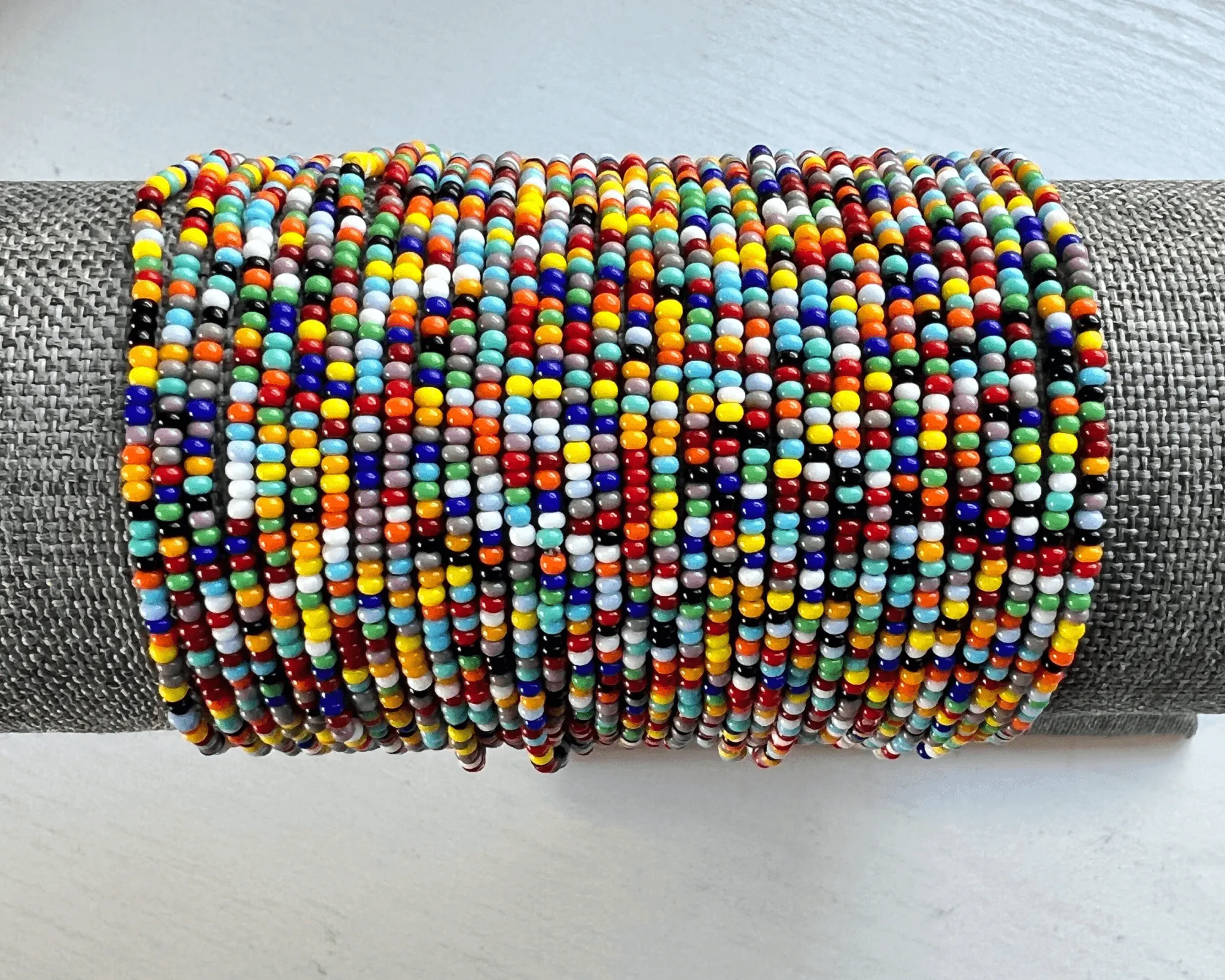 Multi Color Seed Bead Stretch Bracelets