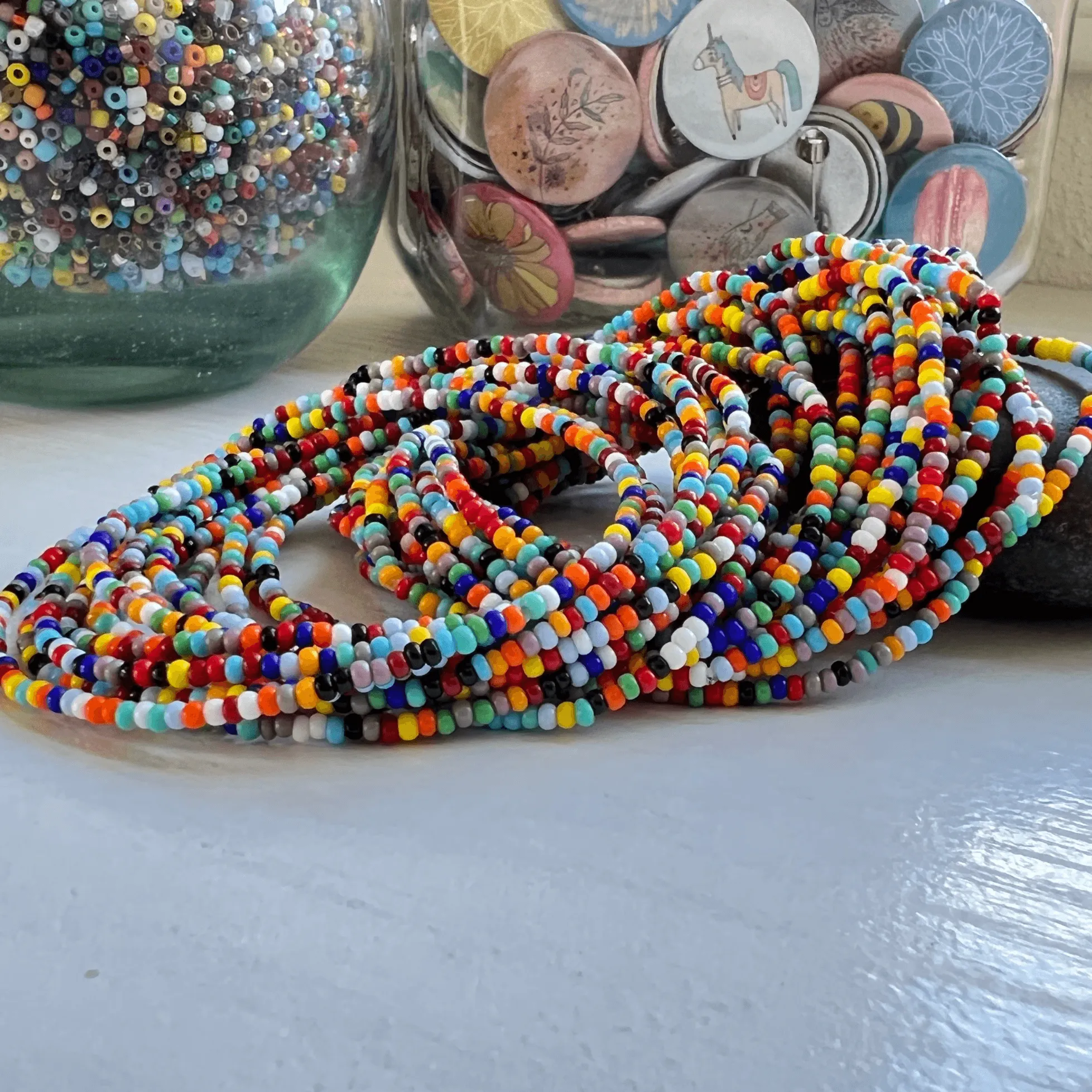 Multi Color Seed Bead Stretch Bracelets
