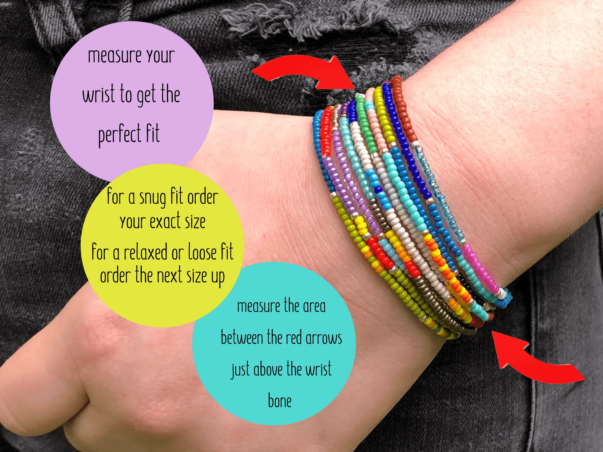 Multi Color Seed Bead Stretch Bracelets