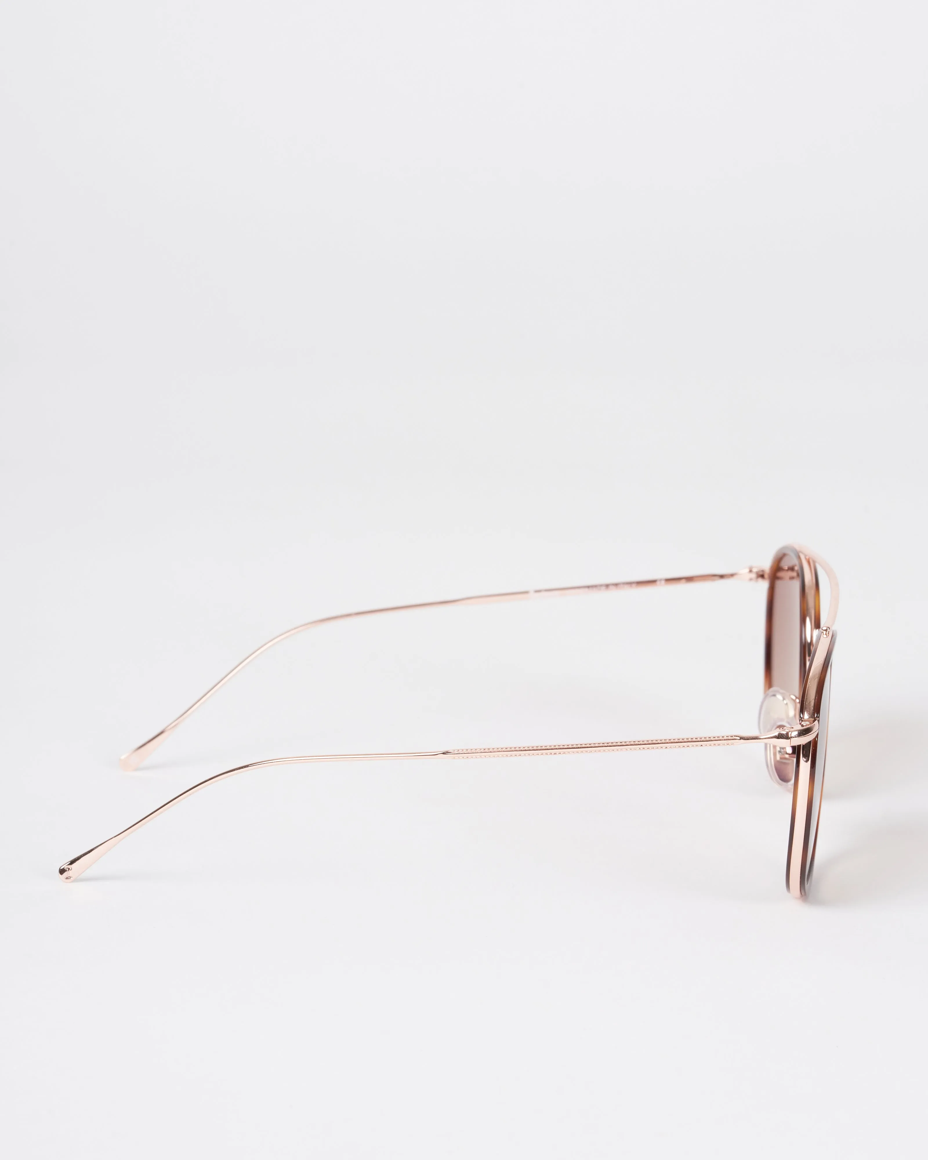 mykonos ace - havana and rose gold with brown flat gradient lenses