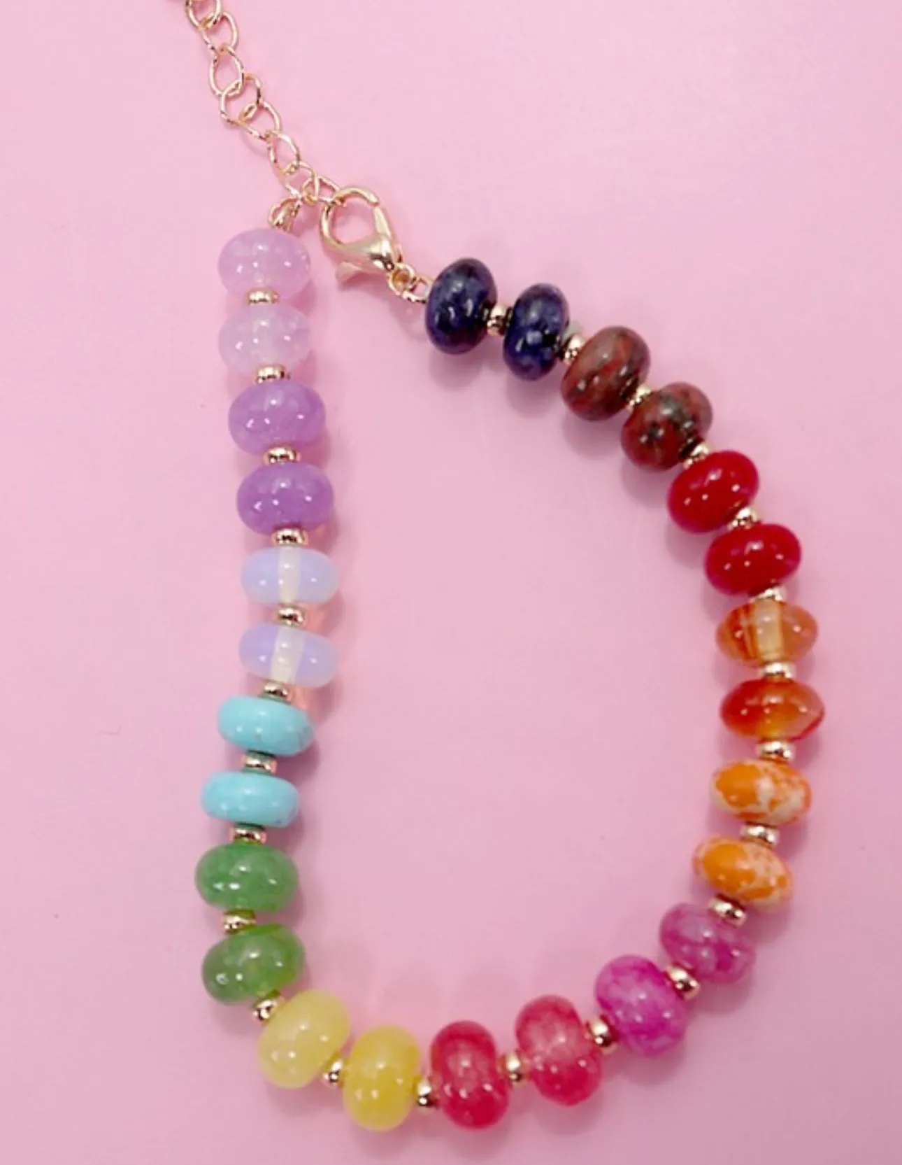 Natural Agate Stone Beaded Bracelets-4 Colors